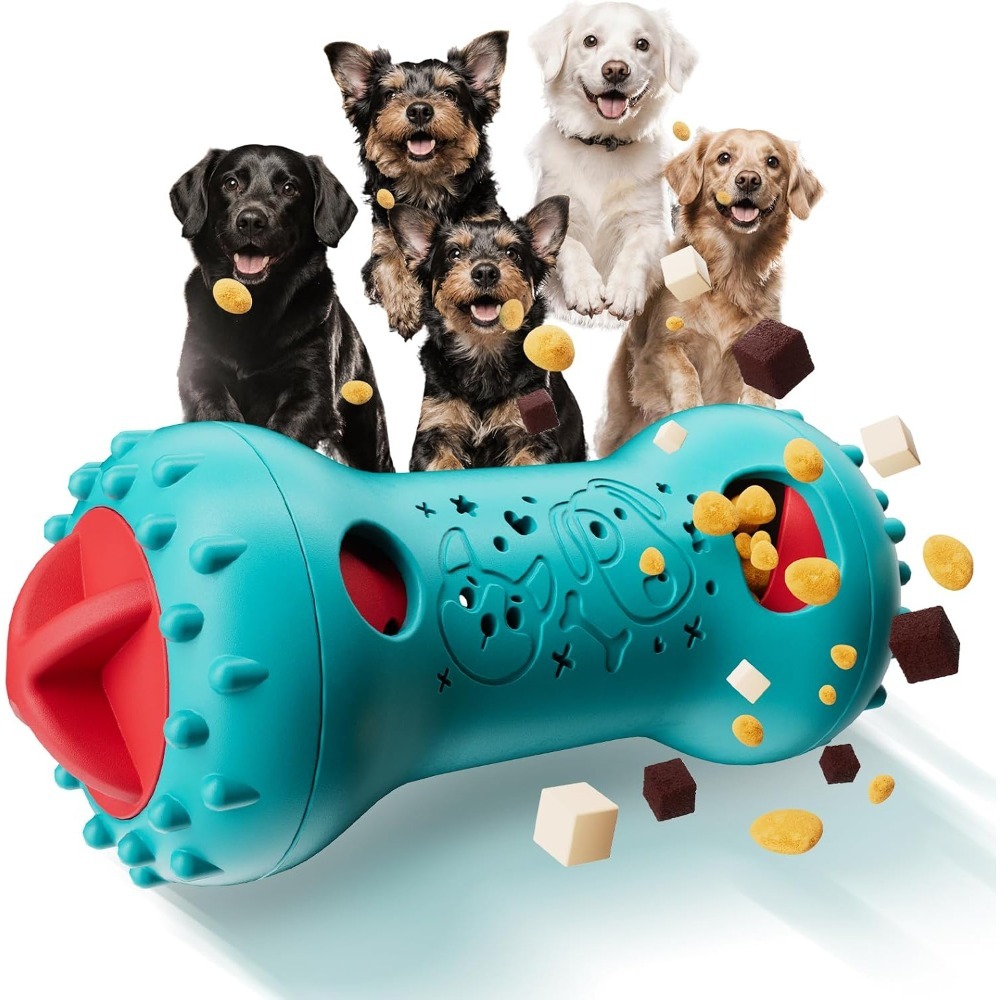 Indestructible Dog Chew Toy - Brinquedos interativos para cães, brinquedo ajustável