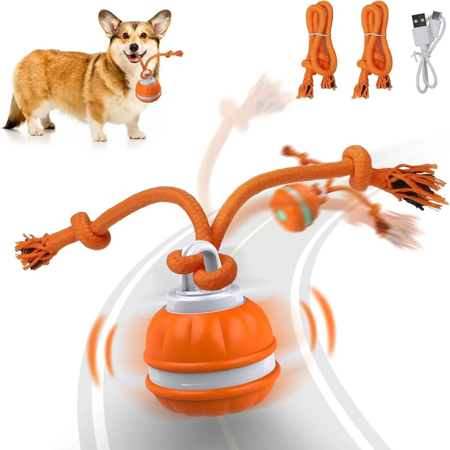 Automatic Moving Dog Ball - Bola para cães, brinquedo interativo que
