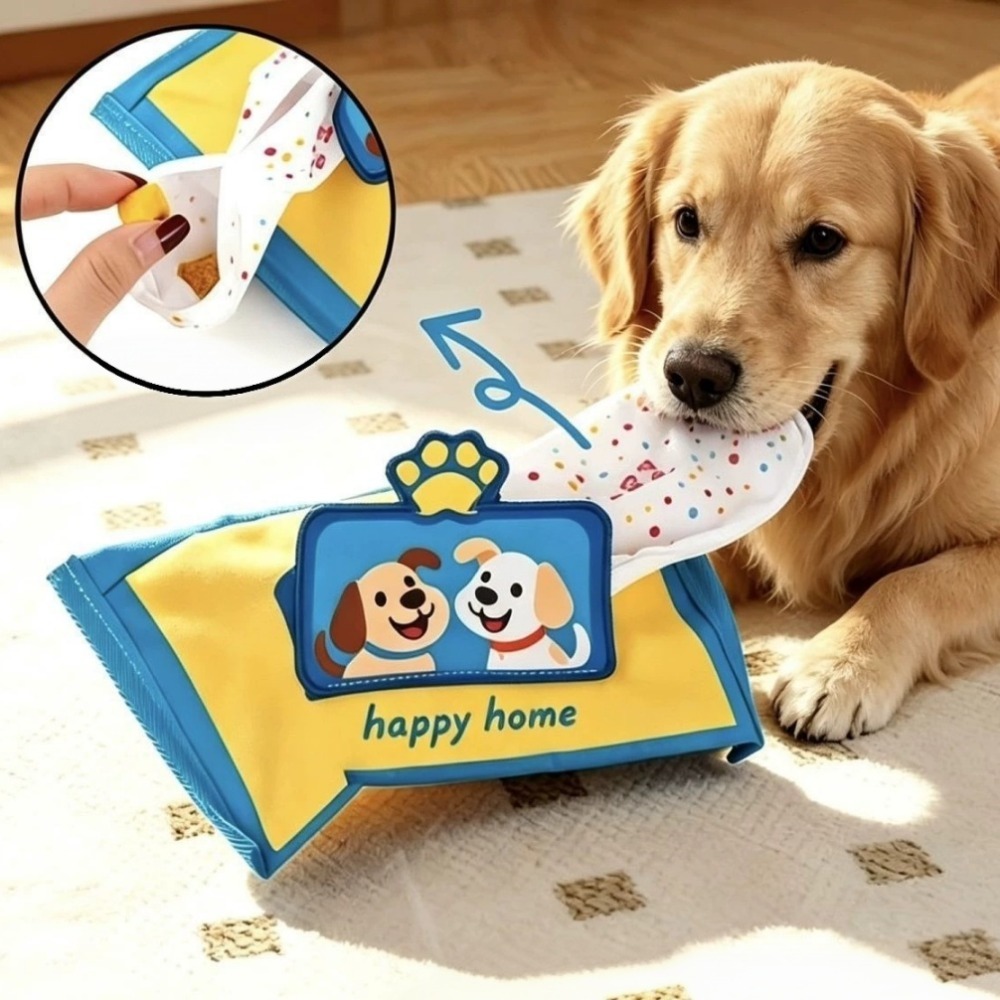 Interactive Squeaky Plush Dog Toy - Brinquedo interativo para cães, caixa de